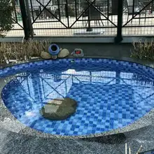 Голубая мозаика для бассейна, кирпичная плитка для рыбьего пруда, стена для ванной комнаты, нескользящий пол для кухни, сетчатая Подложка для балкона