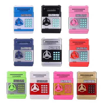 

Electronic Piggy Bank ATM Password Money Box Cash Coins Saving Boxes ATM Bank Safe Box Automatic Deposit Banknote New Year Gift