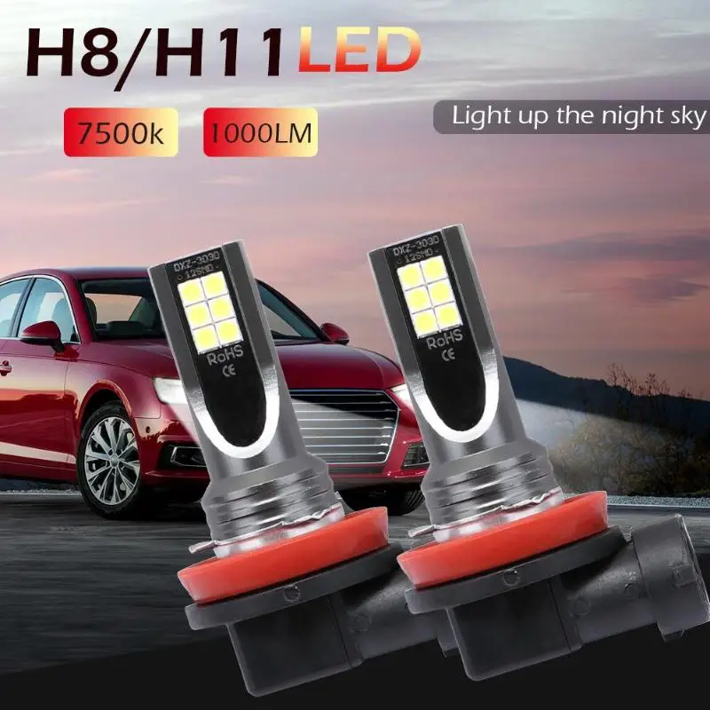 VODOOL 2 шт. 9005/9006/H1/H3/H4/H7/H11 головсветильник лампы двигателя светодиодные фары