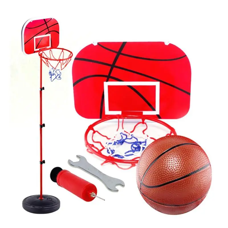 1,5 м Регулируемая Высота Баскетбол комплект стойка с задней панелью игрушка-сетка надувной для баскетбола Крытый спортивные игрушки для