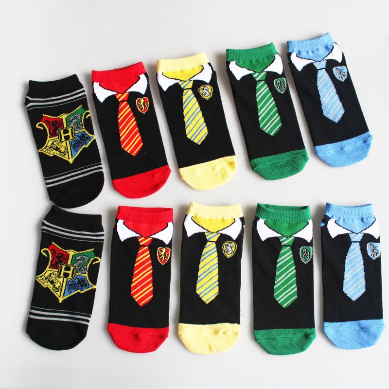 

V-Hanver Fashion Cartoon Tie Patterned Short Socks Women Cute Funny Low Socks Female Casual Cotton 3D Ankle Socks Thin Summer