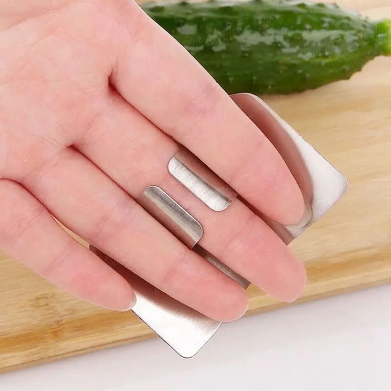 Кухонные аксессуары из нержавеющей стали предохранитель для пальцев Защита пальца руки не повредит резалка для овощей инструменты защита пальцев