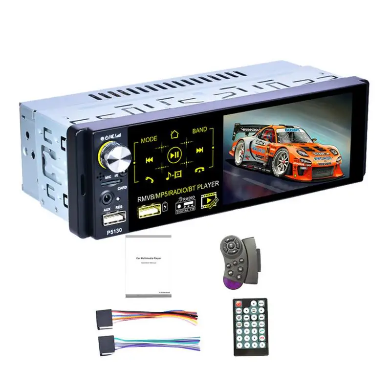 

Car Radio 1din Autoradio 4.1 Inch Capacitive Touch Screen Audio Infrared Rear View Camera 7 Color Backlight AM / FM / RDS Radio