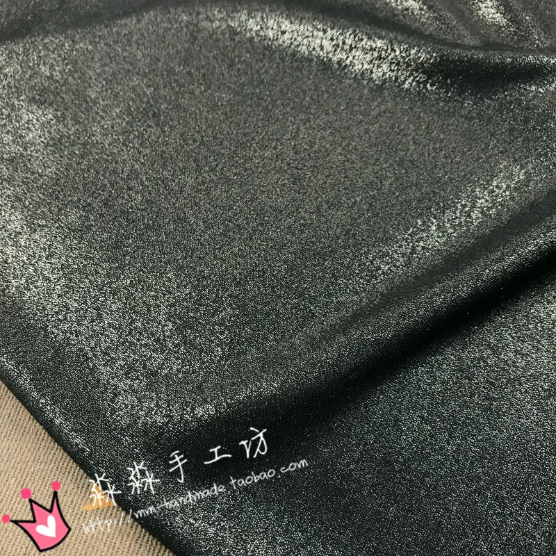 

Spring/summer lightning cloth black and gold flash point bronzing soft elastic metallic fabric late outfit bag hip skirt