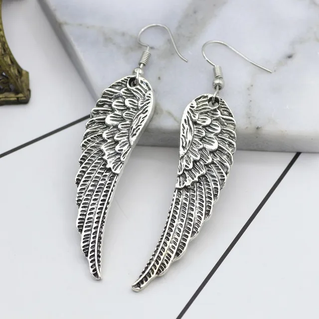 Vintage Angel Wings Earrings For Women Retro Feather Dangle Earrings Fashion Ear Party Jewelry Gift Drop Shipping Brincos - Image 5