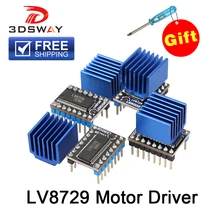 3DSWAY 3D Printer Parts 4pcs/lot MKS LV8729 Stepper Motor Driver 4-layer PCB Ultra Quiet Driver Module Compatible with Lerdge