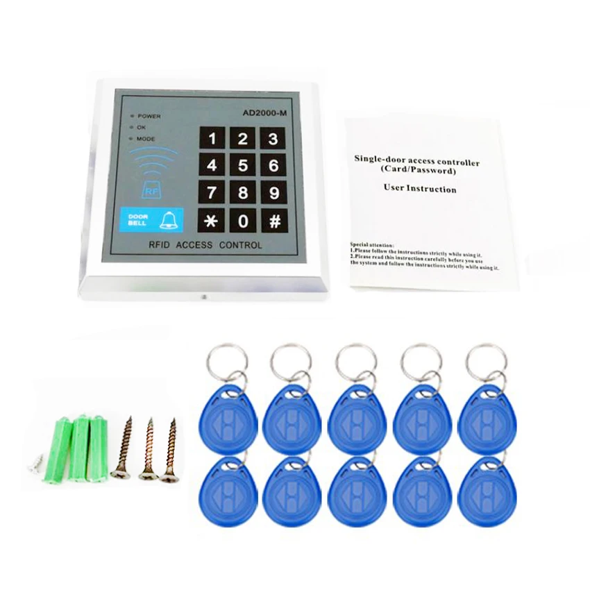 

Access Control Card Reader Set LED Indicators Door Users Access Control RFID Card Proximity Reader Slave 125 Khz Reader 12V DC