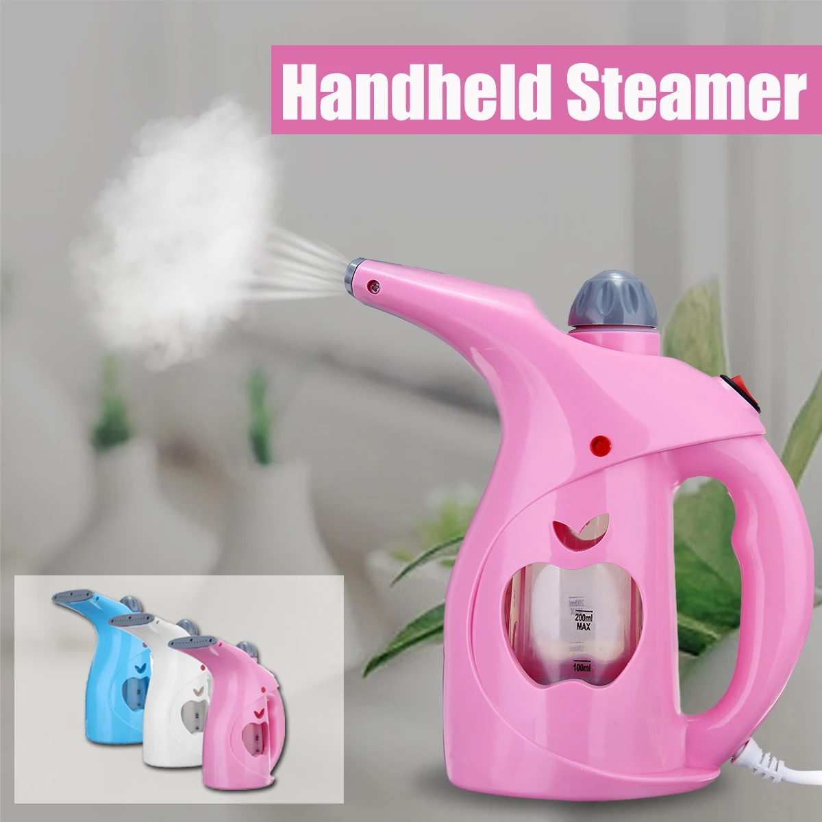 

3 Colors Portable HandHeld Garment Steamer PP 200 ml Portable Clothes Iron Steamer Brush For Home Humidifier Facial Steamer