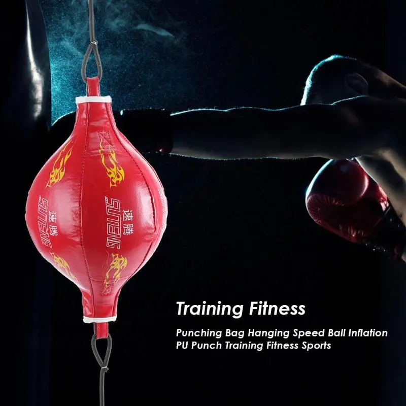 

Punching Hanging Speed Ball Olive-shaped Punching Bag PU Punch Training Fitness Tools Sports Bodybuilding Fitness Equipment New