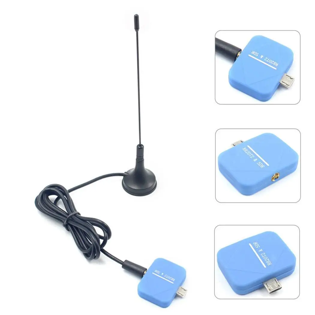 Мини SDR ТВ тюнер радио приемник USB черный синий ключ для телефонов Android антенна 25