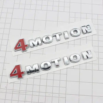 

4 MOTION Red & Chrome Car Rear Emblem Decal For Volkswagen VW Tiguan MK2 2016 2017 2018 4 Motion Touareg GOLF Polo Tiguan Jetta