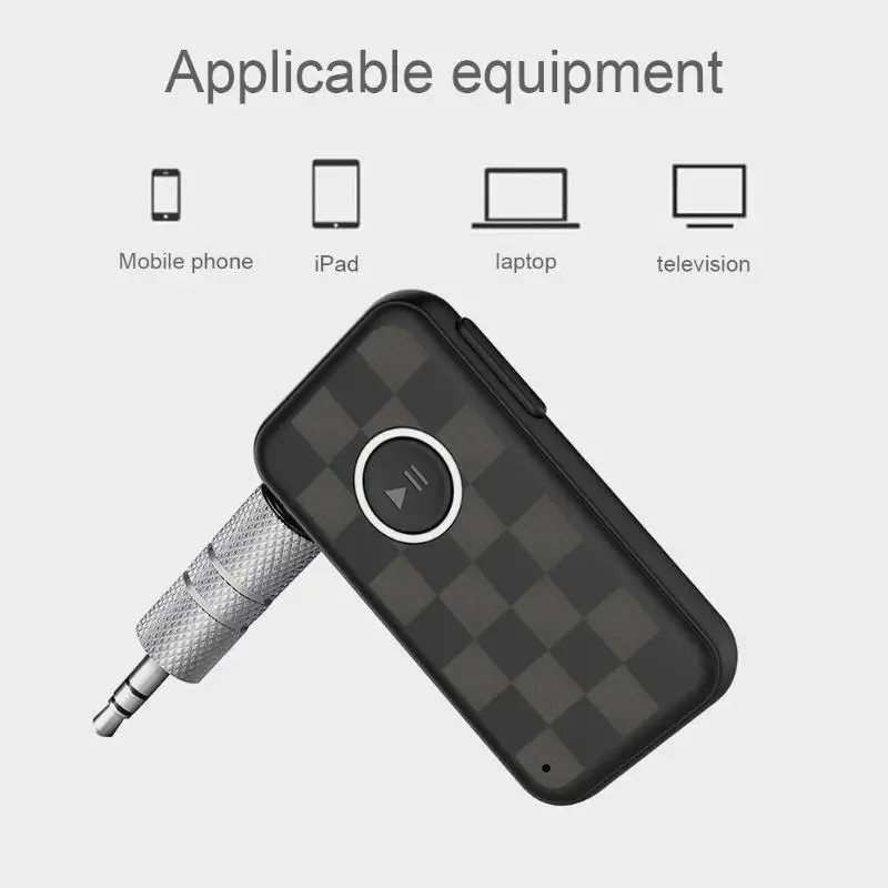ALLOYSEED Mini Bluetooth Receiver 3 5mm AUX Music Audio Receiver Handsfree Call Adapter With Audio Cable For Car Headphone TV PC