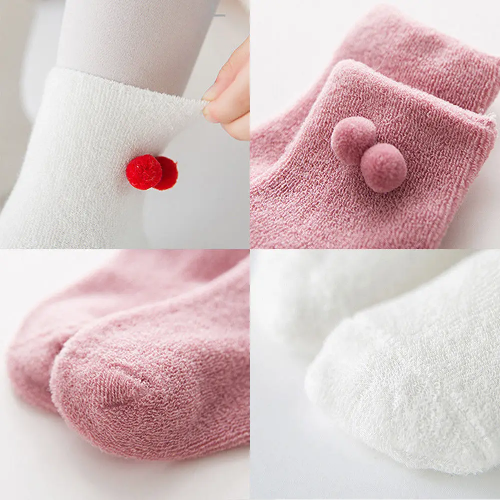 Emmababy 2-11Y 4Pair/set Newborn Baby Boys Girls Infant Toddler Kids Lovely Soft Cotton Anti Slip Socks