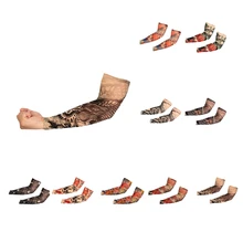 1 пара Велоспорт Спорт татуировки рукава УФ Защита Прохладный тату-рукава Спорт рука грелка Временная подделка рукав с татуировками