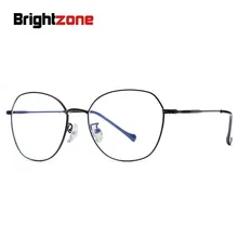 Brightzone компьютер Металл Круглый рецепт синий светильник Блокировка Ботан рамки Оптические винтажные игровые очки человек для зрения