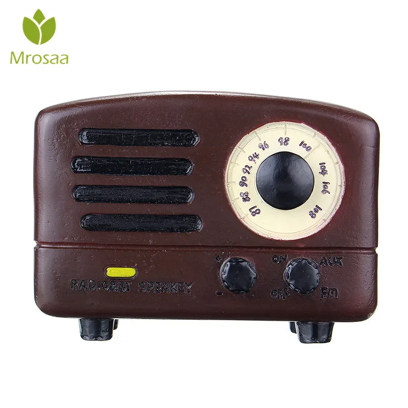 DIY Hand Cranked Retro Radio Music Box Classical Wooden Box for Kids Wind Up Toys Gifts
