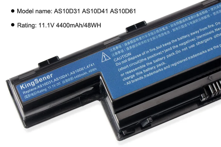 KingSener японская батарея AS10D31 для acer 4551G 4741G 5560G 5741G 5742G 5750G 7750G 7760G AS10D51 AS10D71 AS10D81 AS10D73