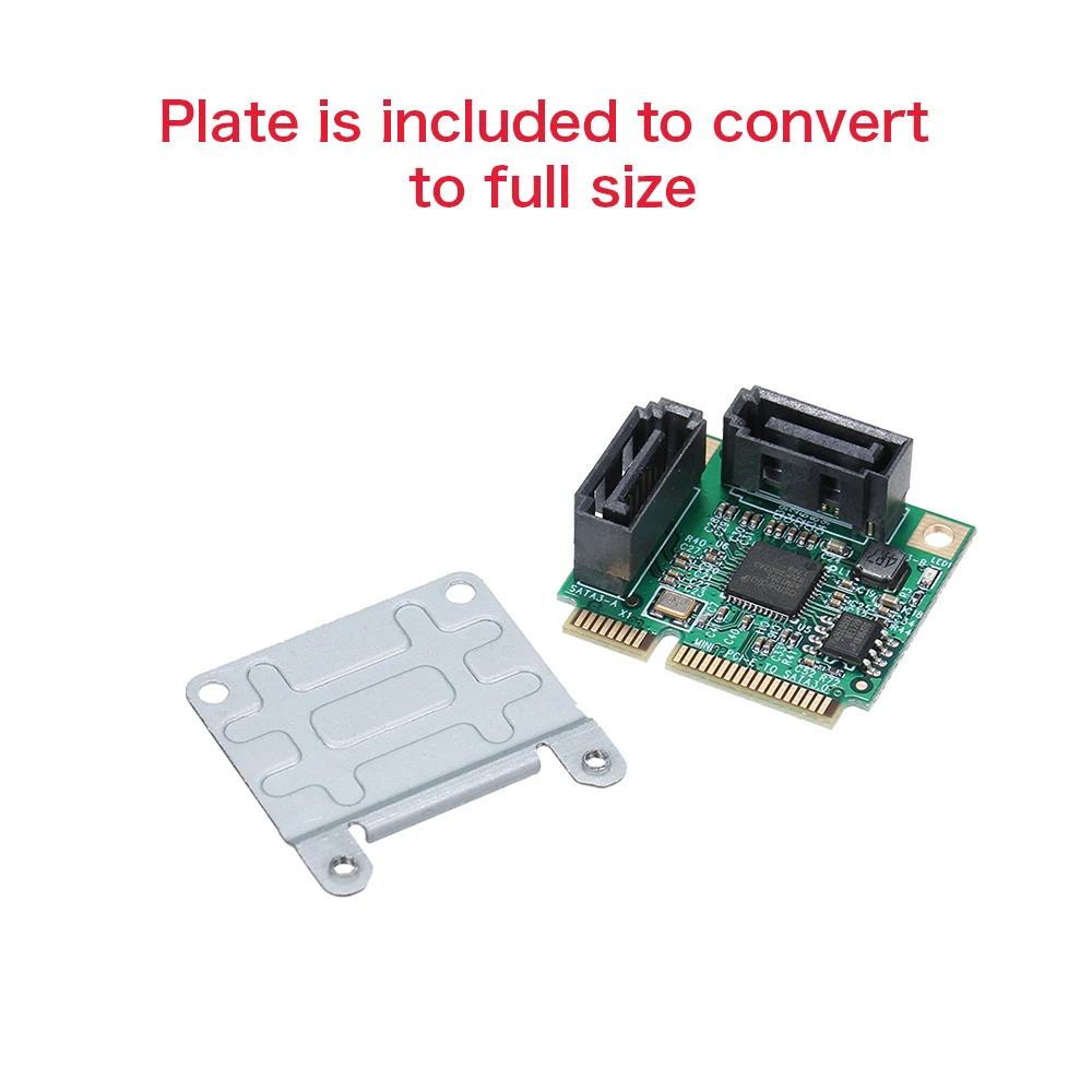 Плата расширения PCI E к SATA3 чип ASM1061 2 порта карта SATA3.0 mini PCIE SSD HDD SATA адаптер для