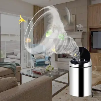 

Stainless Steel Smart Sensor Trash Bin Wireless Induction USB Charge Eco-friendly Dustbin Household Trash Bin