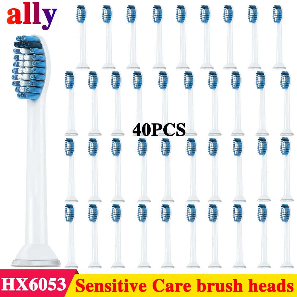 

40pcs Replacement Brush Heads Compatible with Philips Sonicare Electric Toothbrush - Model HX-6054 HX6053