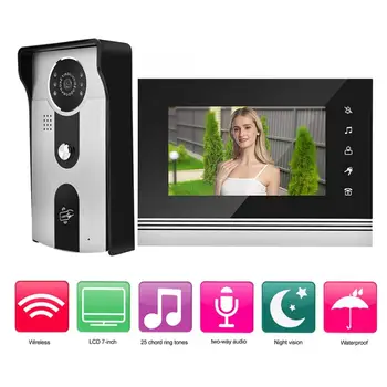 

7 Inch Color LCD Touch Button Video Camera Doorbell Intercom Entry System