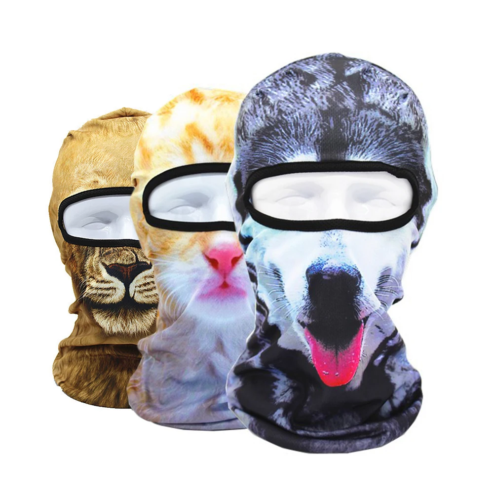 QPllRZZ маска для мотоциклистов Балаклава маска дышащая 3D маска животного для активного спорта, ветрозащитные Лыжная маска (3D-1)