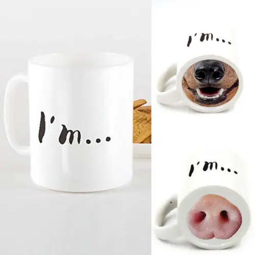 Забавная кружка I am Dog Pig Nose, креативная керамическая кружка, чашка для чая, кофе
