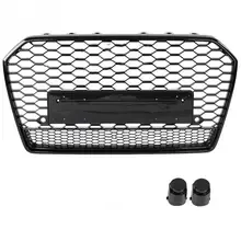 Car Front Sport Hex Mesh Honeycomb Hood Grill Black for Audi A6/S6 C7 2015 2016 2017 2018 Black for RS6 Quattro Style NEW Car Front Sport Hex Mesh Honeycomb Hood Grill Black for Audi A6/S6 C7 2015 2016 2017 2018 Black for RS6 Quattro Style NEW