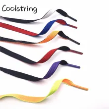 Coolstring Athletic Flat 8mm Combo Two-Tone Reversible Shoelaces Bicolor Polyester Shoe Strings Laces For Sports Boots Sneakers