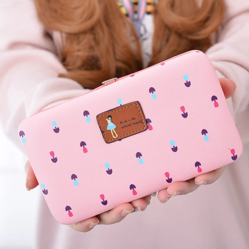 

Women's Wallet Buckle Long Wallet Protective Cover Lunch Box Mobile Phone Bag Large Capacity Clutches