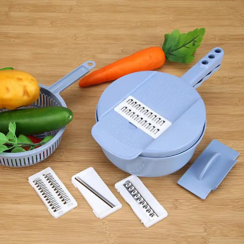 

10Pcs/set Vegetable Fruit Cutter with Steel Blade Slicer Potato Peeler Carrot Cheese Grater Vegetable Slicer Kitchen Gadgets