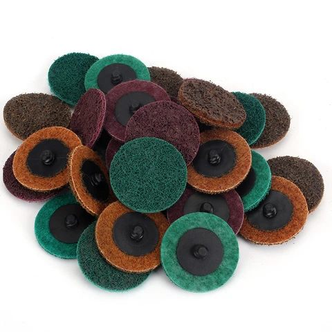Rápida do Disco de Polimento de Superfície de Nylon Broca de ar Moedor de Ferramentas Bloqueio Rolo Mudança Titular Pad Roloc Disco Lixar Rotativas 10 Pcs 3