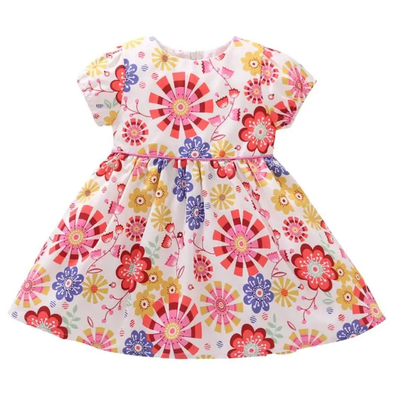 

Summer Kids Dresses Sleeve Sweet Cute Dresses Baby Girls Cotton Casual Daily O-Neck Holiday A-line Dress