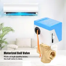 DN20 шаровой клапан латунь 3 ходовой моторизованный шаровой Электрический клапан для кондиционера ac220в Kogelkraan Valvola a sfera