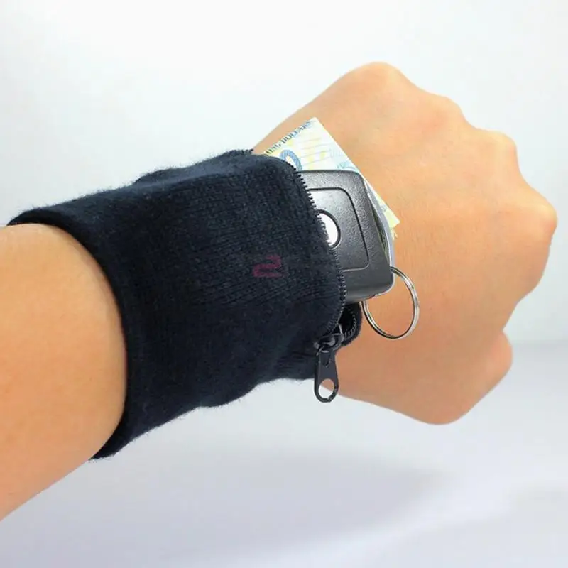 

1 Pcs Convenience Zipper Wrist Wallet Bag Arm Band Bag For Key Card Storage Bag Sport Zipper Wrist Wallet Bag