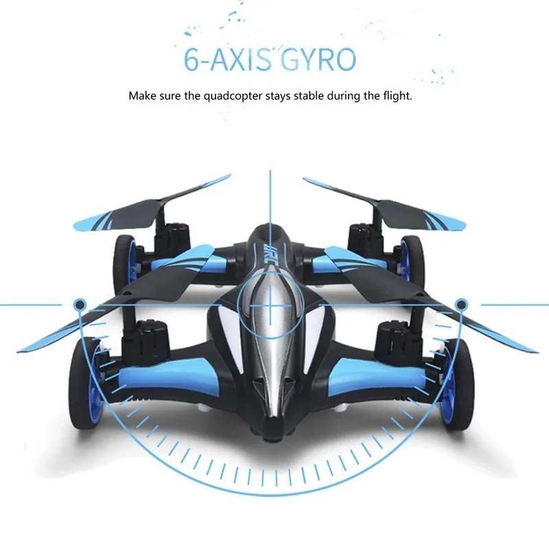 JJR/C JJRC H23 Air Ground Flying Car 2.4G 4CH 6Axis 3D Flips Flying Car One Key Return RC Drone Quadcopter Toy RTF VS CX10WD X5C