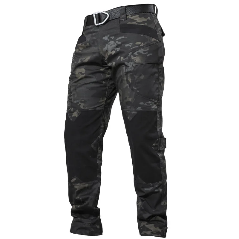 Los hombres de entrenamiento táctico impermeable resistente al desgaste pantalones al aire libre Camping senderismo Trekking hombre lucha contra overoles pantalones de camuflaje