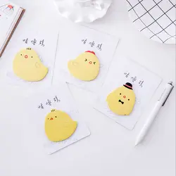 Эллен Брук 4 шт. Новый Kawaii Memo наклейки Sticky сообщение заметки Pad милый цыпленок Diy офисные школьные принадлежности канцелярские