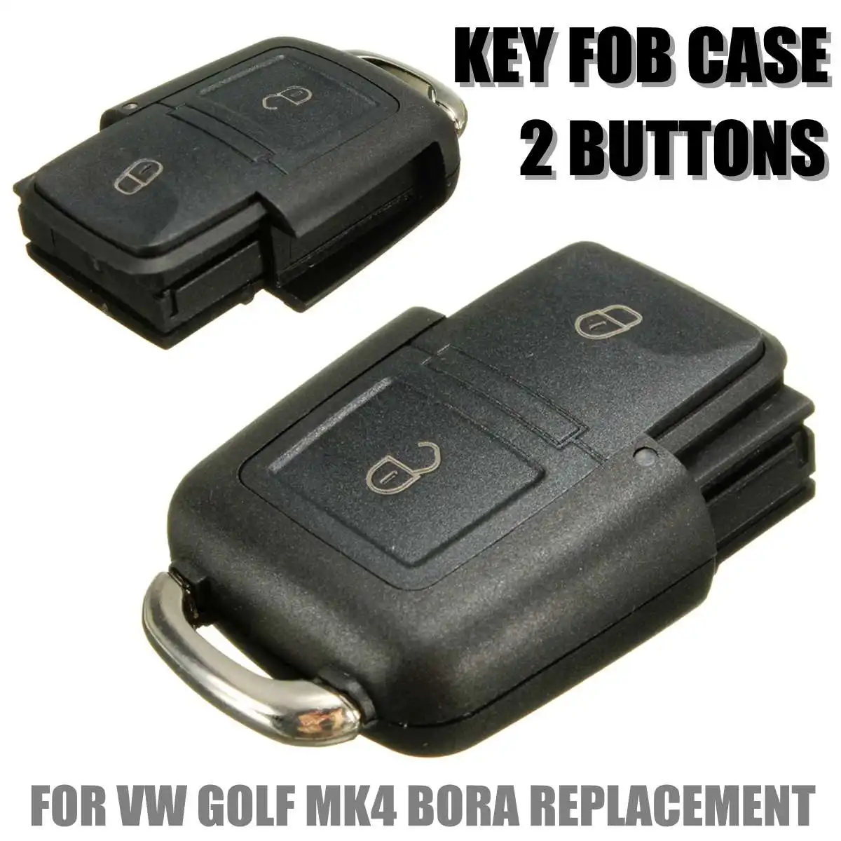 

1pcs/2pcs 2 Buttons Remote Key Shell Keyless Entry Fob Case Fit For VW Bora Golf Jetta Passat Polo Golf Mk4 SEAT Leon Toledo