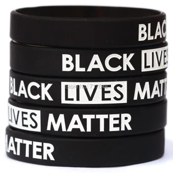 

100pcs BLACK LIVES MATTER wristband silicone bracelets free shipping by ePacket A