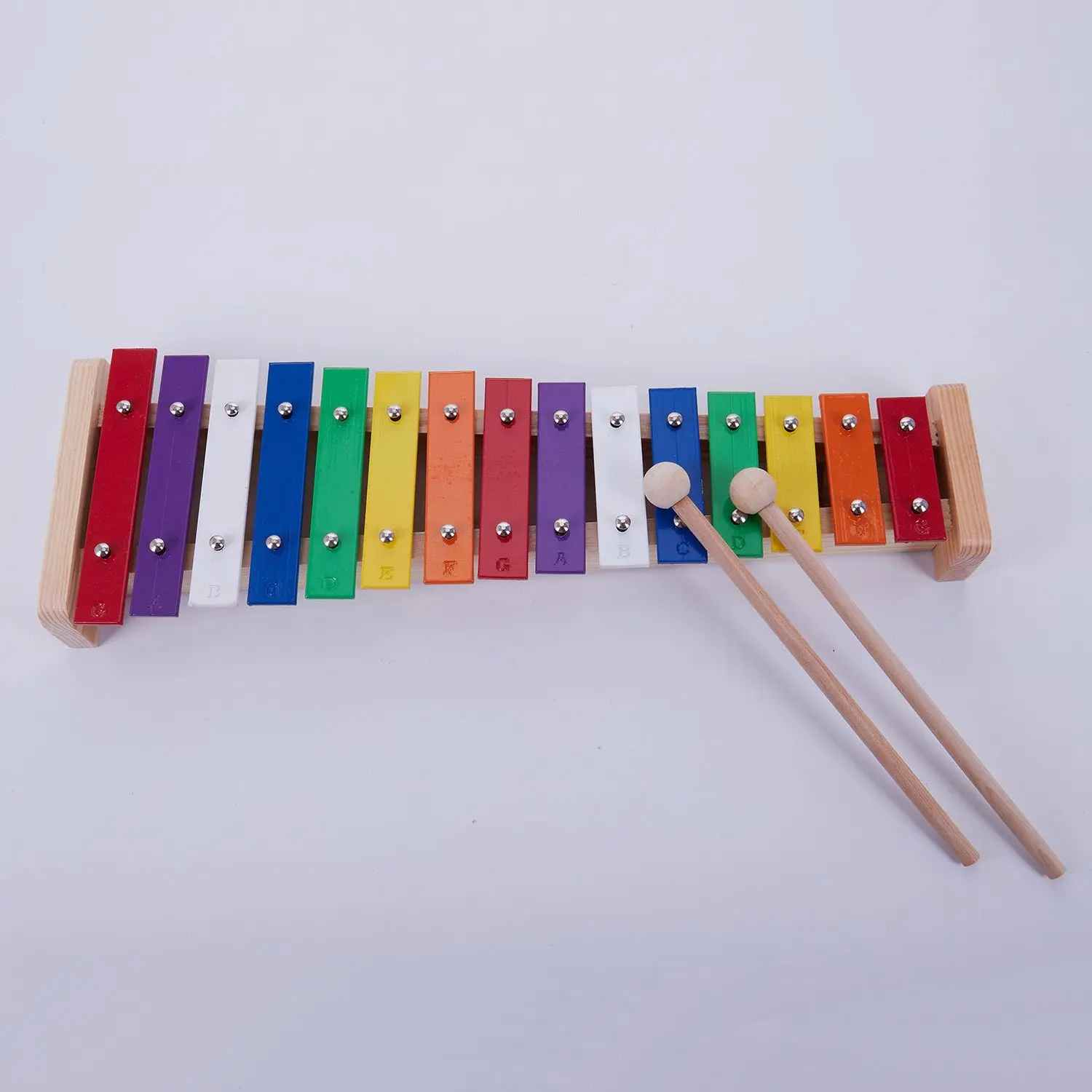 

15-Note Wooden Musical Toys Teaching Aid Child Early Educationa Xylophone Aluminum Plate Piano Percussion
