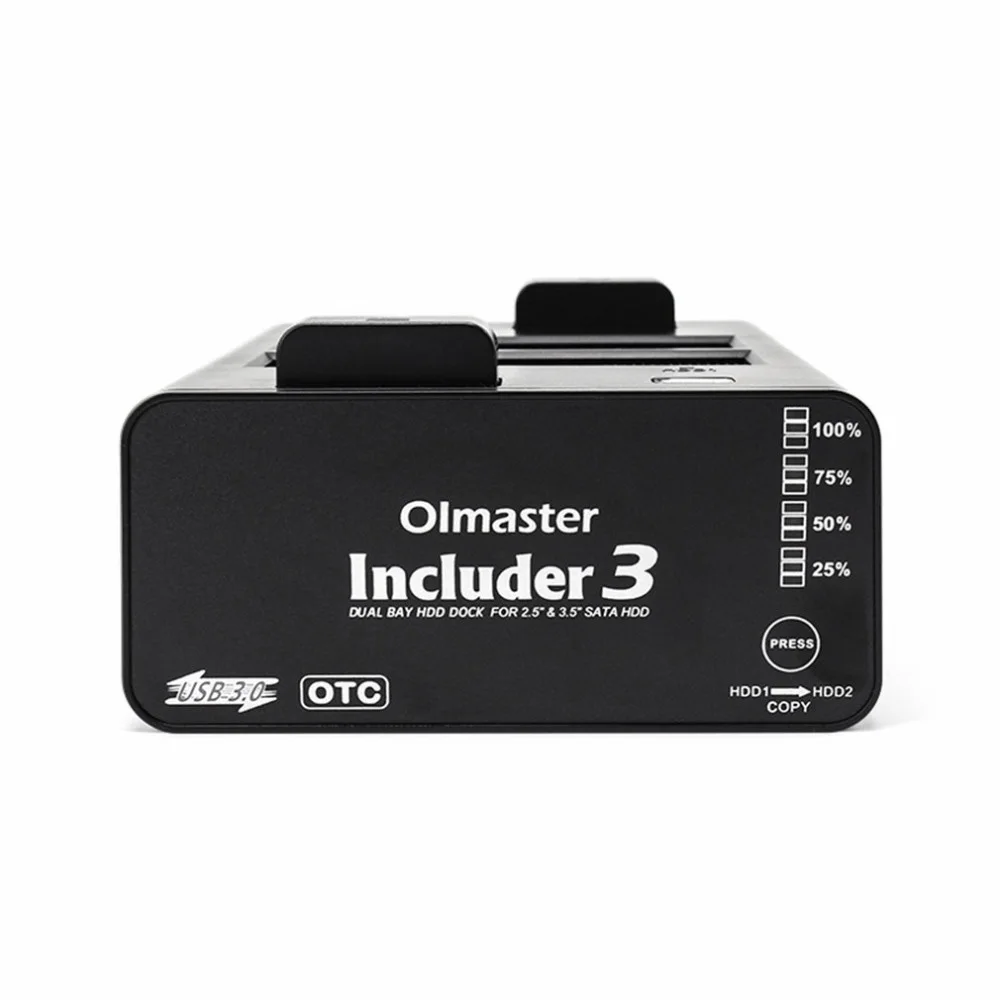 OIMASTER США Plug Dual Bay HDD док станция компактный внешний жесткий диск для 2 5 дюймов 3 SATA