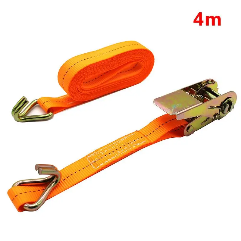 

1pcs Car Cargo Fasteners Car Luggage Cargo Polyster Tape Bind Auto Bundling Strong Strap Belt Ratchet Tie 4m 6m Length Dropship