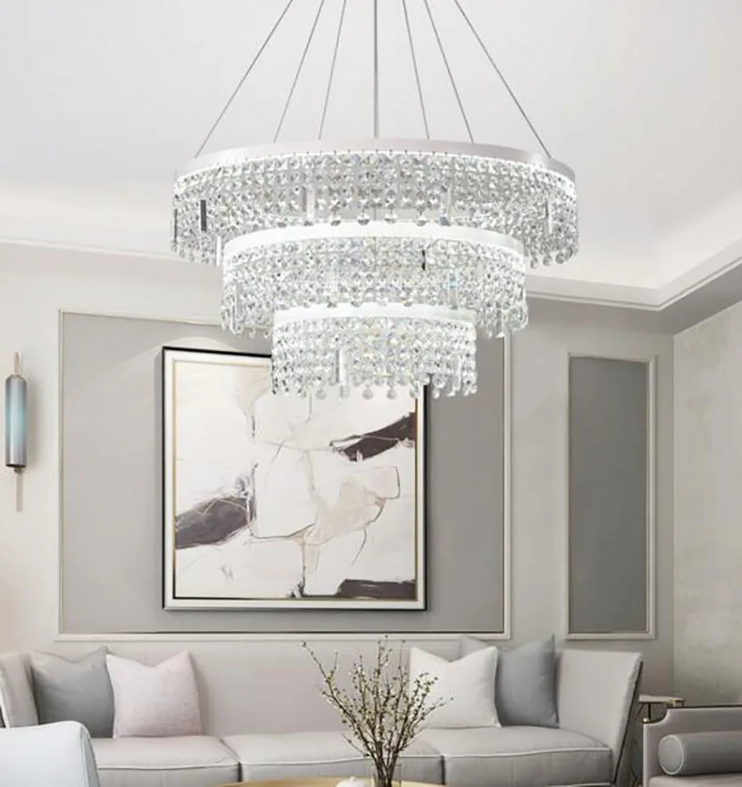 B американский стиль ретро люстры LED Хрустальное освещение для гостиной спальни