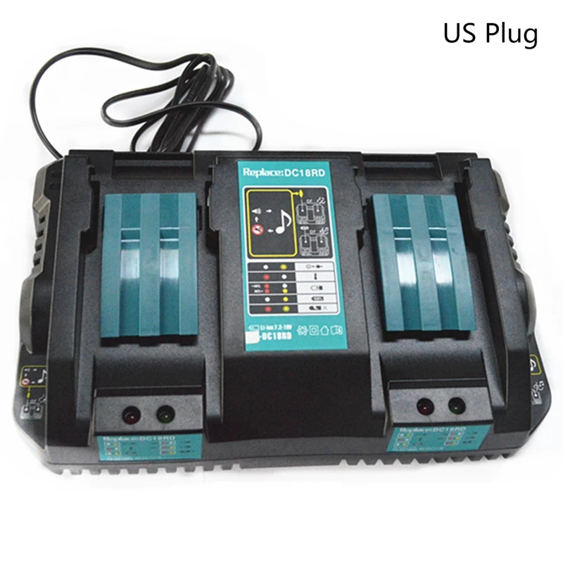 

Double Li-ion Battery Charger For Makita 14.4V 18V BL1830 Bl1430 DC18RC DC18RA