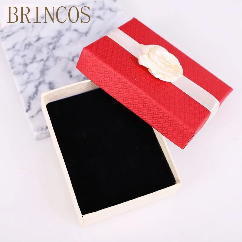 

New 1pc Square jewelry organizer box Engagement Ring For Earrings Necklace Bracelet Display Gift Box Holder Black white navy