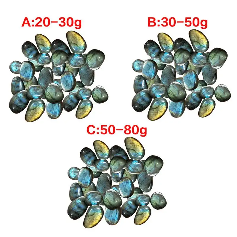 

Natural Crystal Moonstone Raw Gemstone Ornament Polished Quartz Labradorite Plagioclase Ore Specimen Handicraft Pieces