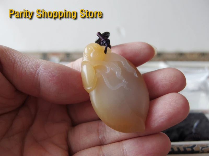 

25528Hot Products Gift Top Authentic China Nephrite Oriental culture Natural Jade individuality charm Pendant Necklace jewelry