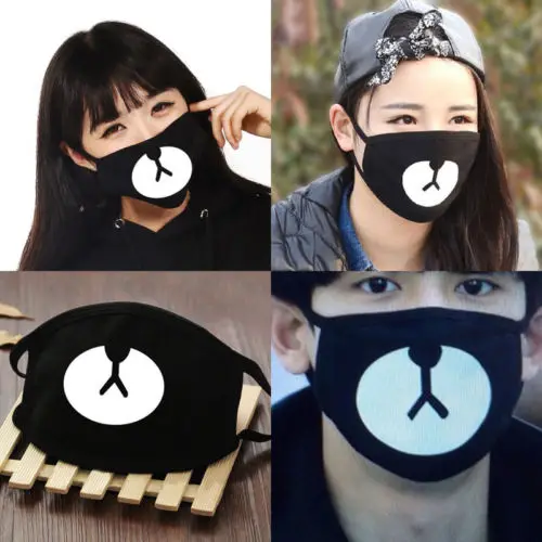 

Bear Cotton Mouth Mask Anti Haze Dust Washable Reusable Men Women Cycling Anti-Dust Cotton Mouth Face Cute Mask Mouth-muffle