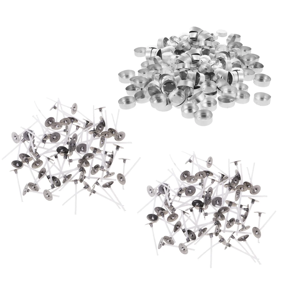 

400pcs Candle Wick Tea Light Holder Case Aluminium Container DIY Candle Mold